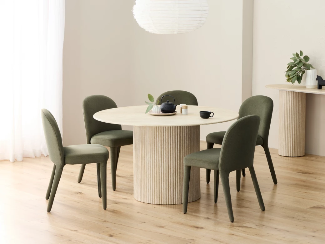 Pompeii Dining Table - Travertine