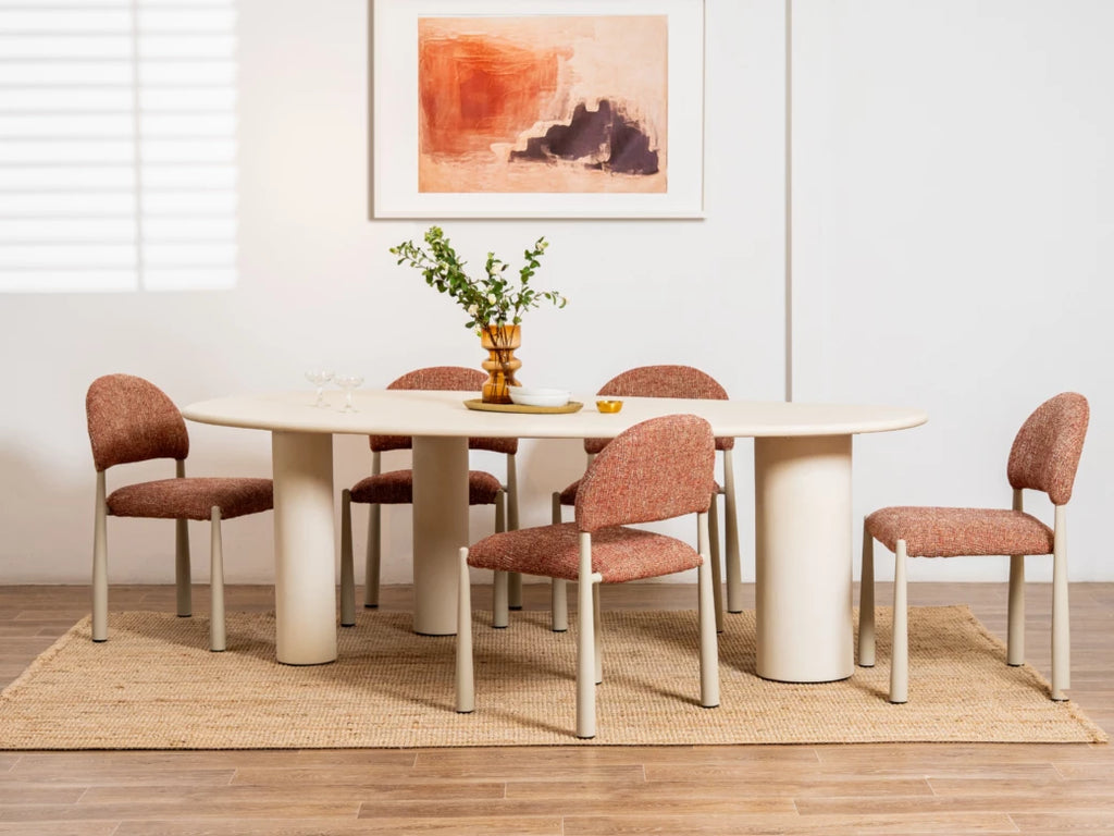 Coastal Curve Dining Table - Pebble