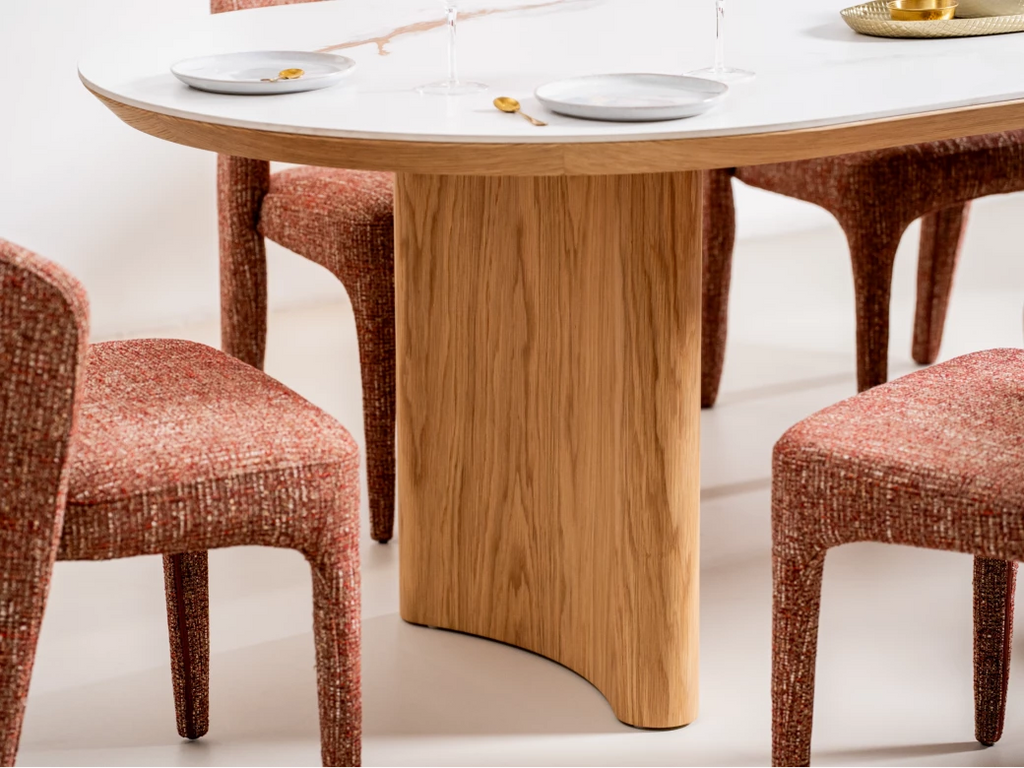 Lucerne Dining Table - Natural/ Ceramic