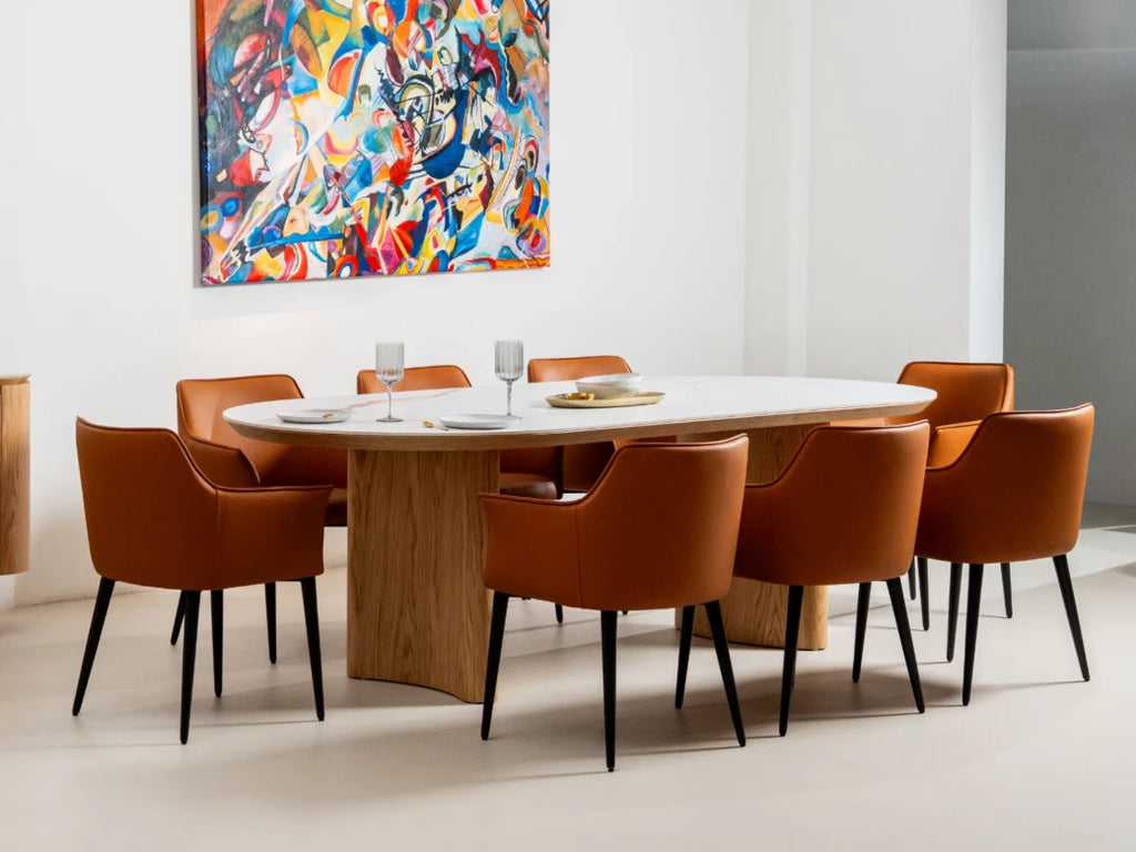 Lucerne Large Dining Table - Natural/ Ceramic