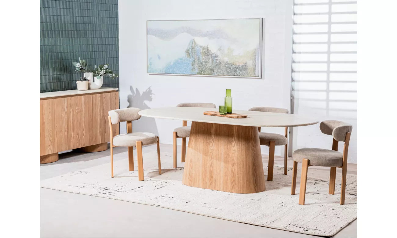 Carmo Dining Chair - Set of 2 - Beige/Natural