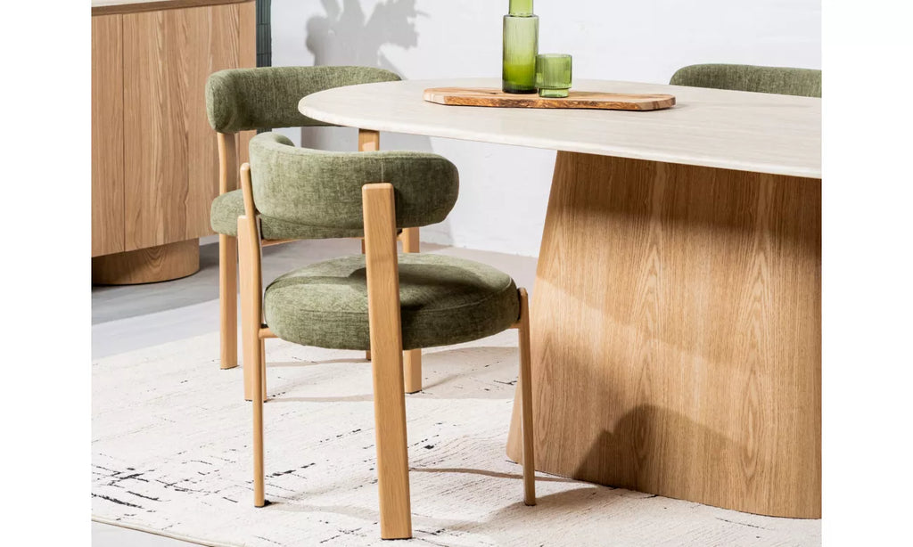 Carmo Dining Chair - Set of 2 - Olive/Natural