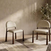 Pre Order: Egypt Dining Chair - Set of 2 - Beige/Walnut