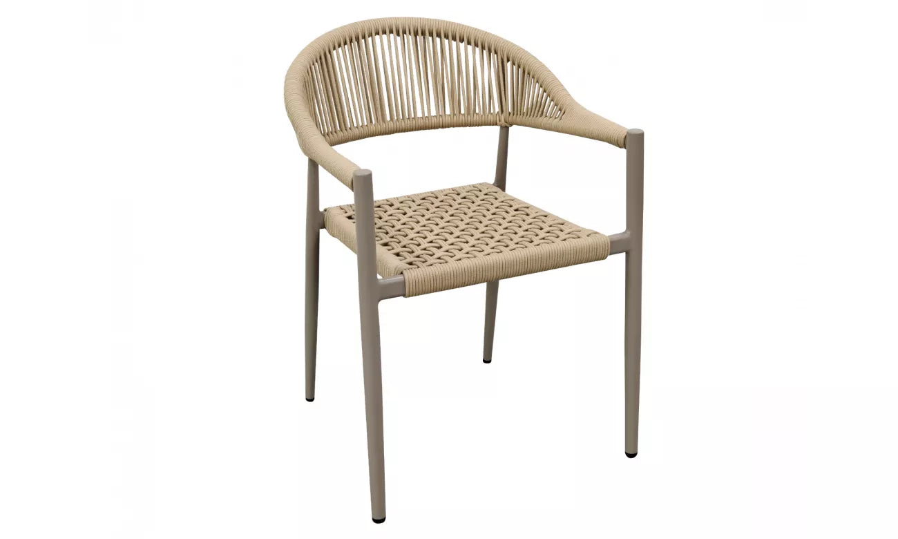 Tobago Outdoor Dining Chair - Set of 2- Champagne