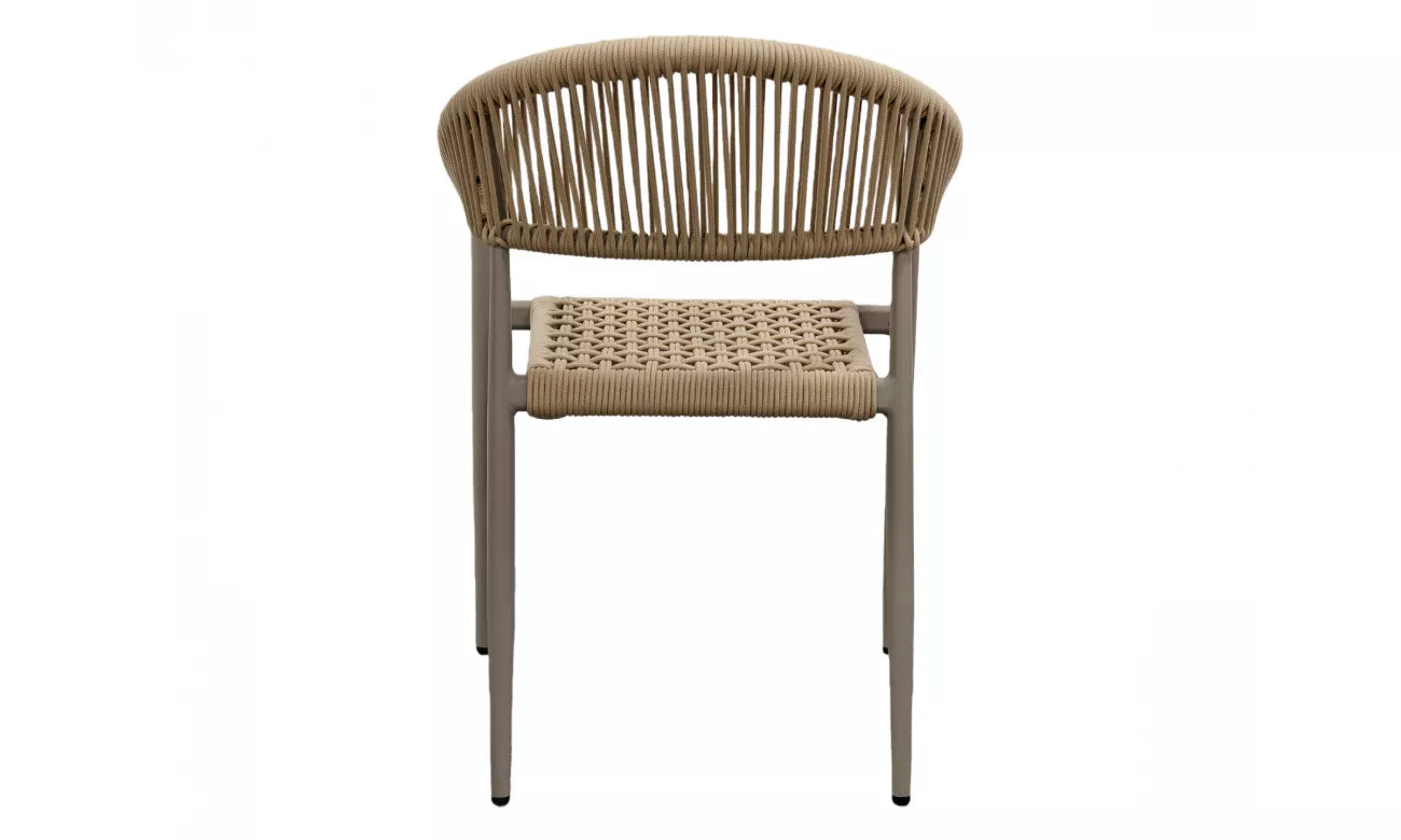 Tobago Outdoor Dining Chair - Set of 2- Champagne