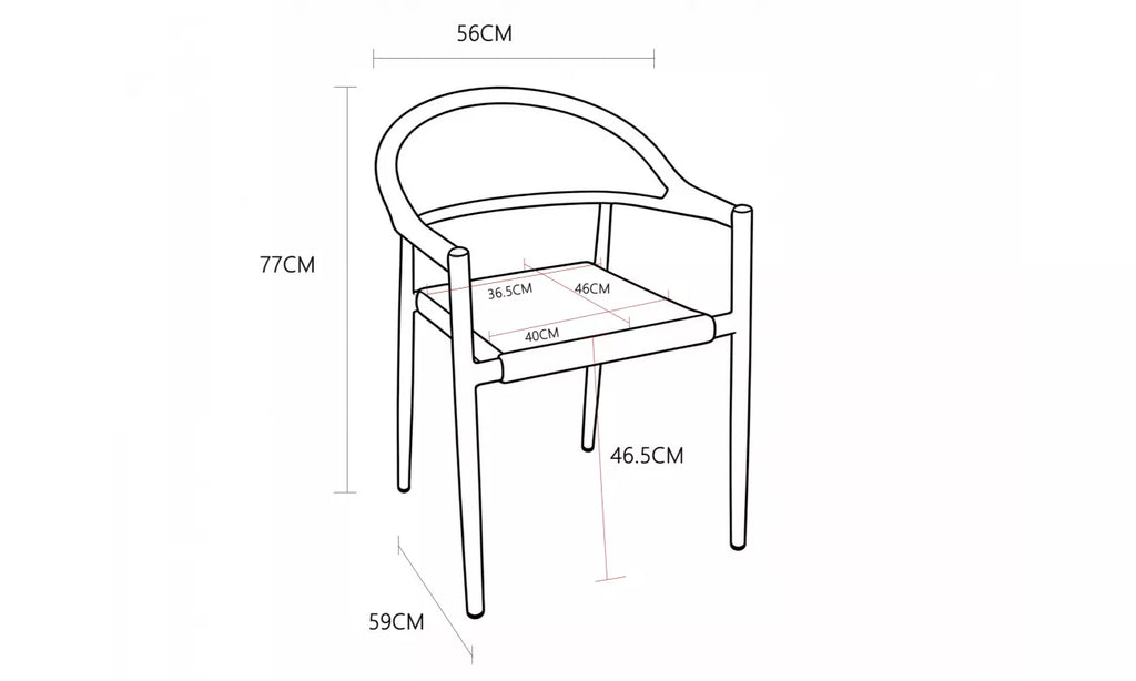 Tobago Outdoor Dining Chair - Set of 2- Champagne