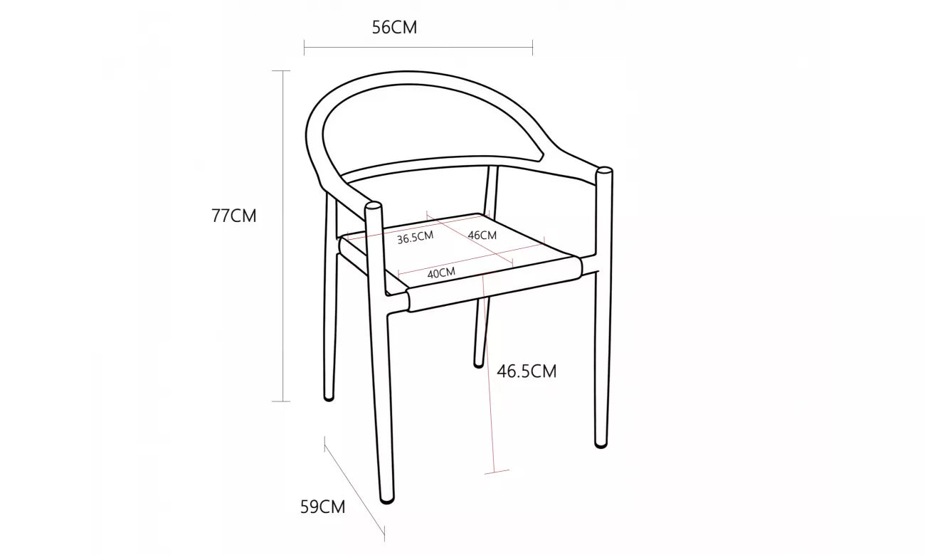 Tobago Outdoor Dining Chair - Set of 2- Champagne
