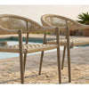 Tobago Outdoor Dining Chair - Set of 2- Champagne