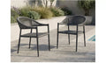 Tobago Outdoor Dining Chair - Set of 2- Charcoal