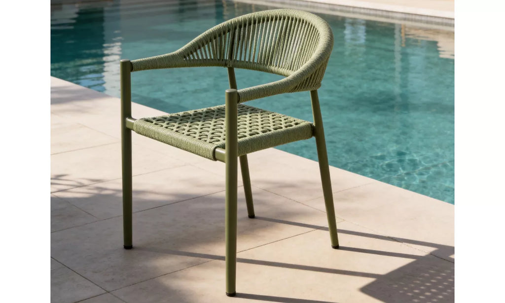 Tobago Outdoor Dining Chair - Set of 2- Lime
