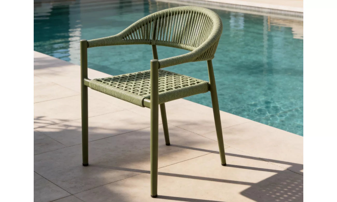 Tobago Outdoor Dining Chair - Set of 2- Lime