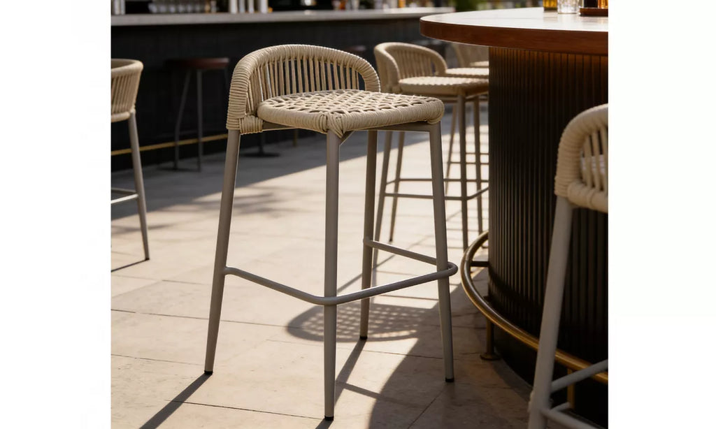Kingston Outdoor Bar Stool - Set of 2- Champagne