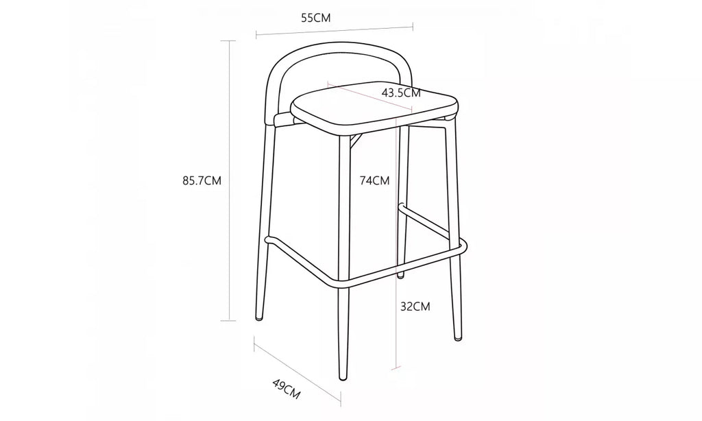 Kingston Outdoor Bar Stool - Set of 2- Champagne