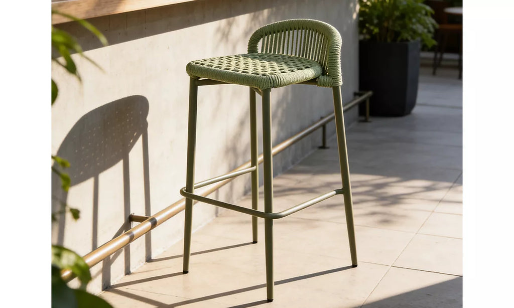 Kingston Outdoor Bar Stool - Set of 2- Lime