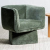 Lily Swivel Chair - Olive Green