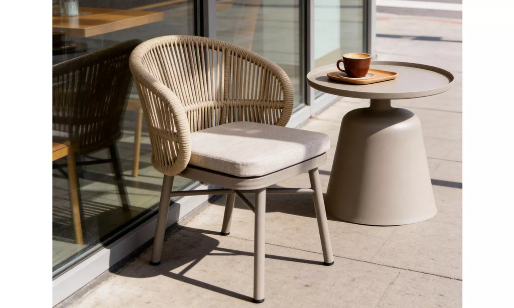 St George Outdoor Dining Chair - Set of 2-Champagne