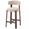 Pre Order: Ava Bar Stool - Set of 2- Beige/Walnut