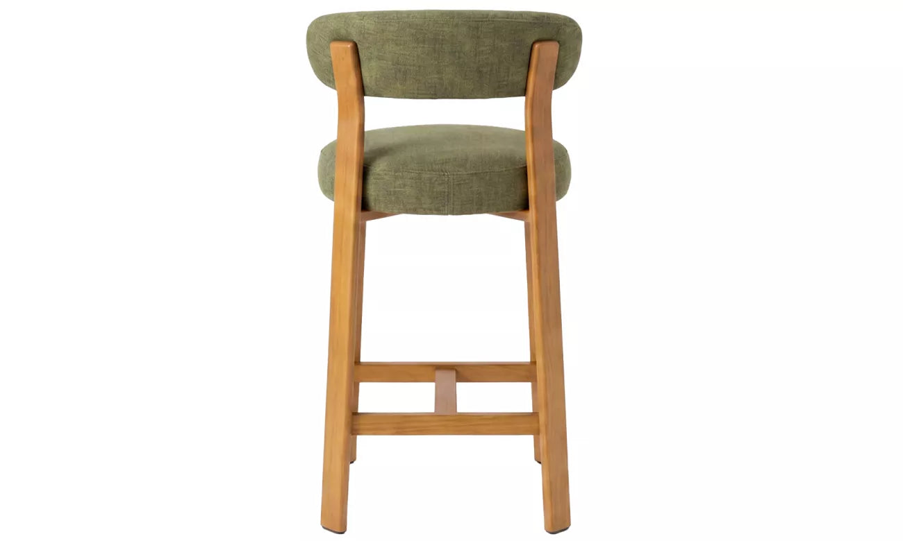 Pre Order: Ava Bar Stool - Set of 2- Olive/Natural