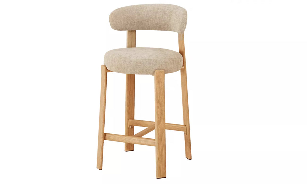 Pre Order: Ava Bar Stool - Set of 2- Beige/Natural