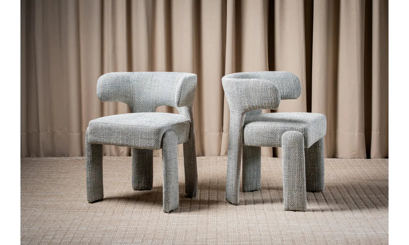 Geneva Dining Chair - Set of 2- Blue/Grey