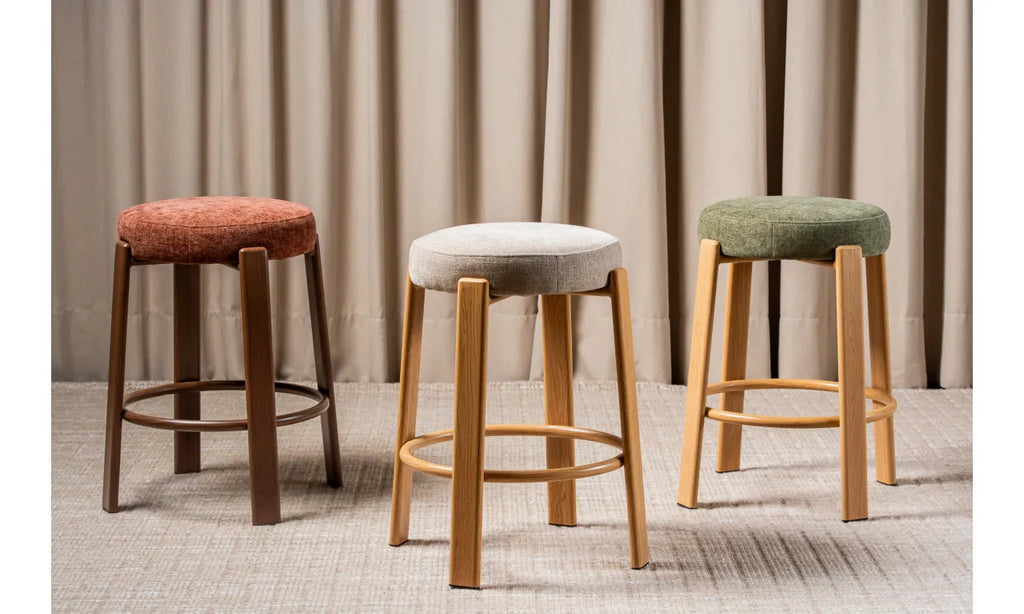 Bergen Bar Stool - Set of 2- Beige/Natural