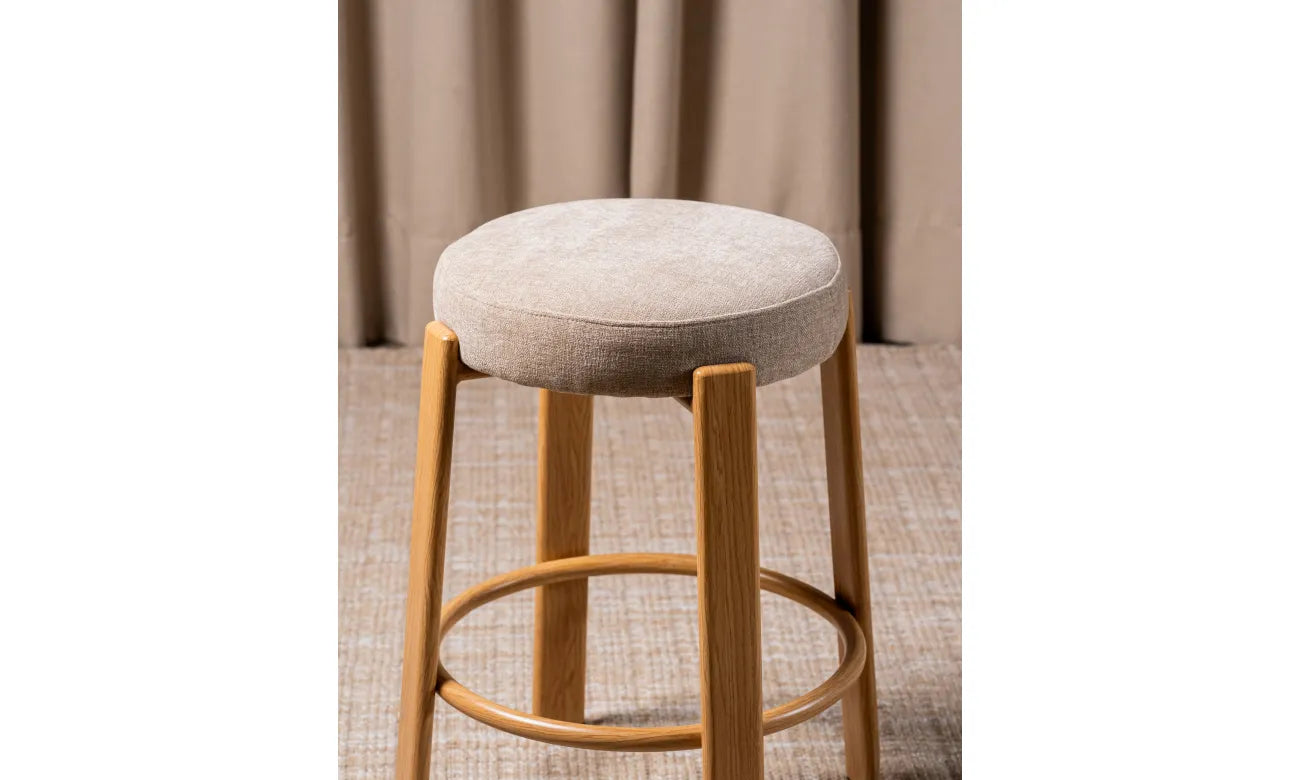 Bergen Bar Stool - Set of 2- Beige/Natural