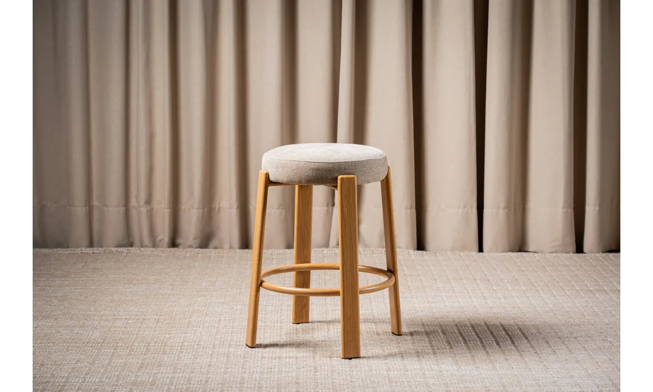 Bergen Bar Stool - Set of 2- Beige/Natural