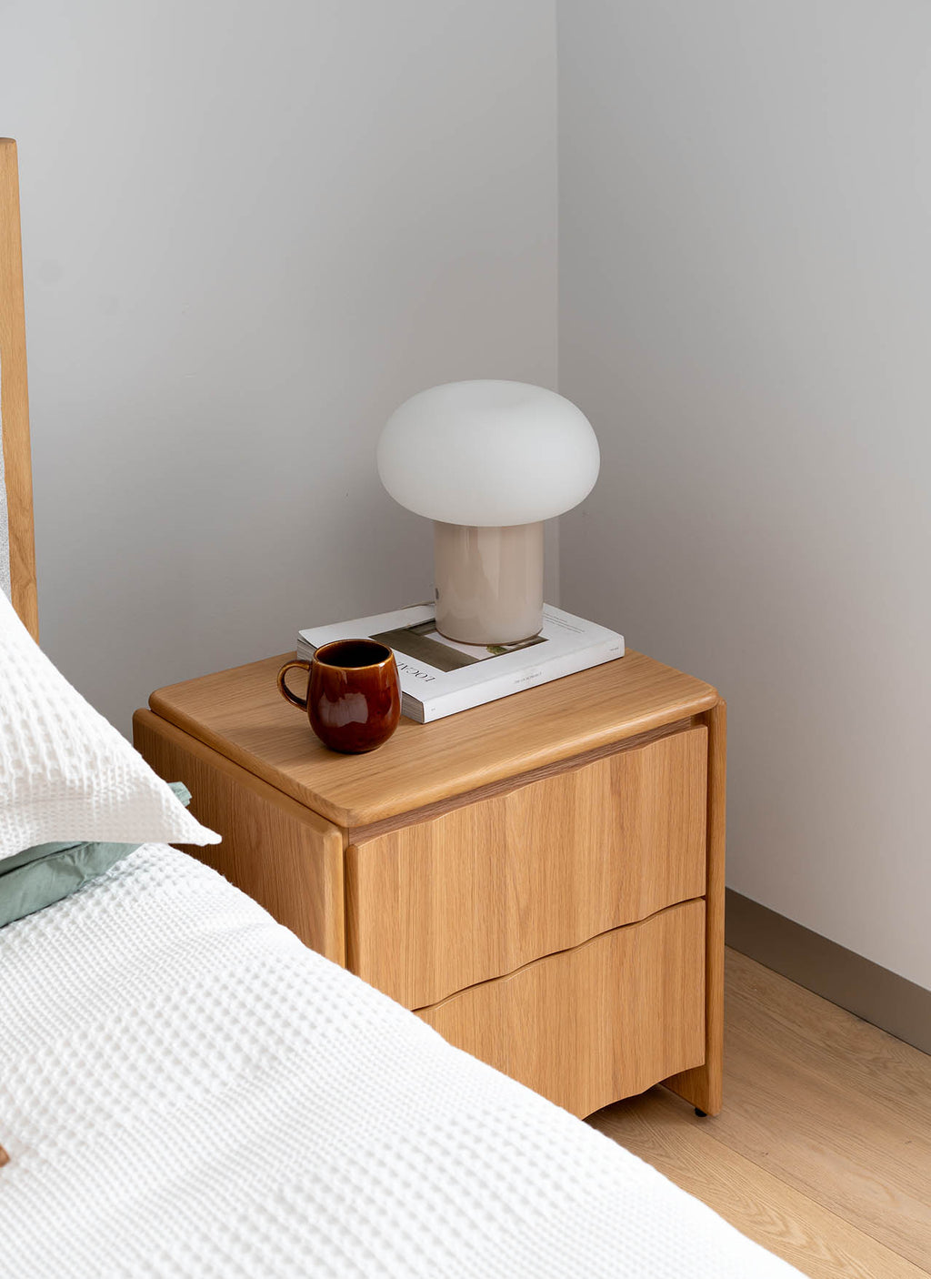 Bailey 2 Drawer bedside table - Oak