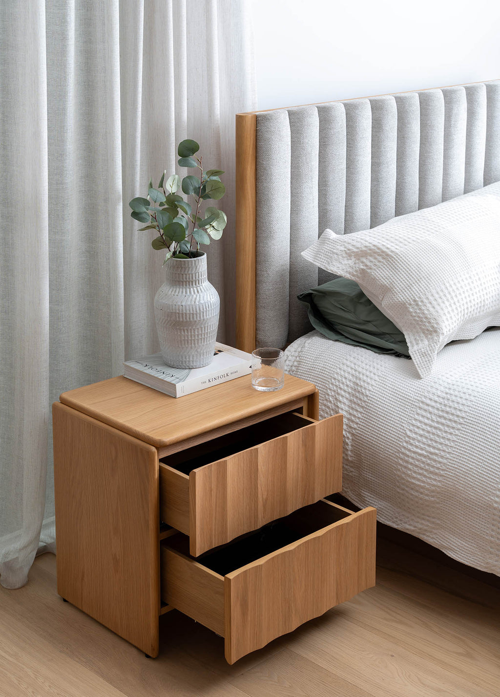 Bailey 2 Drawer bedside table - Oak