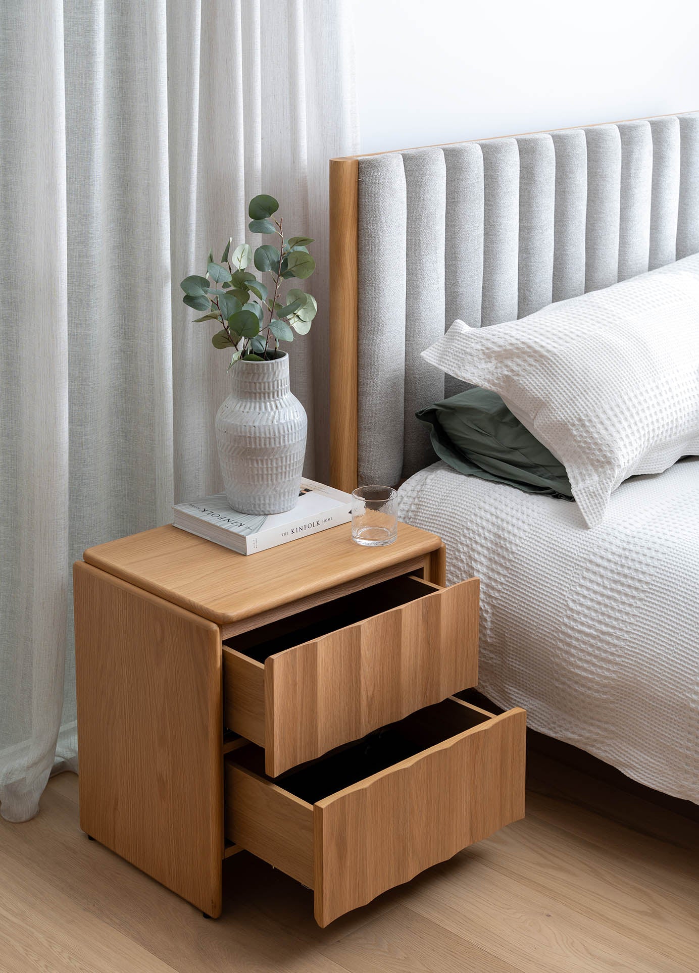 Bailey 2 Drawer bedside table - Oak