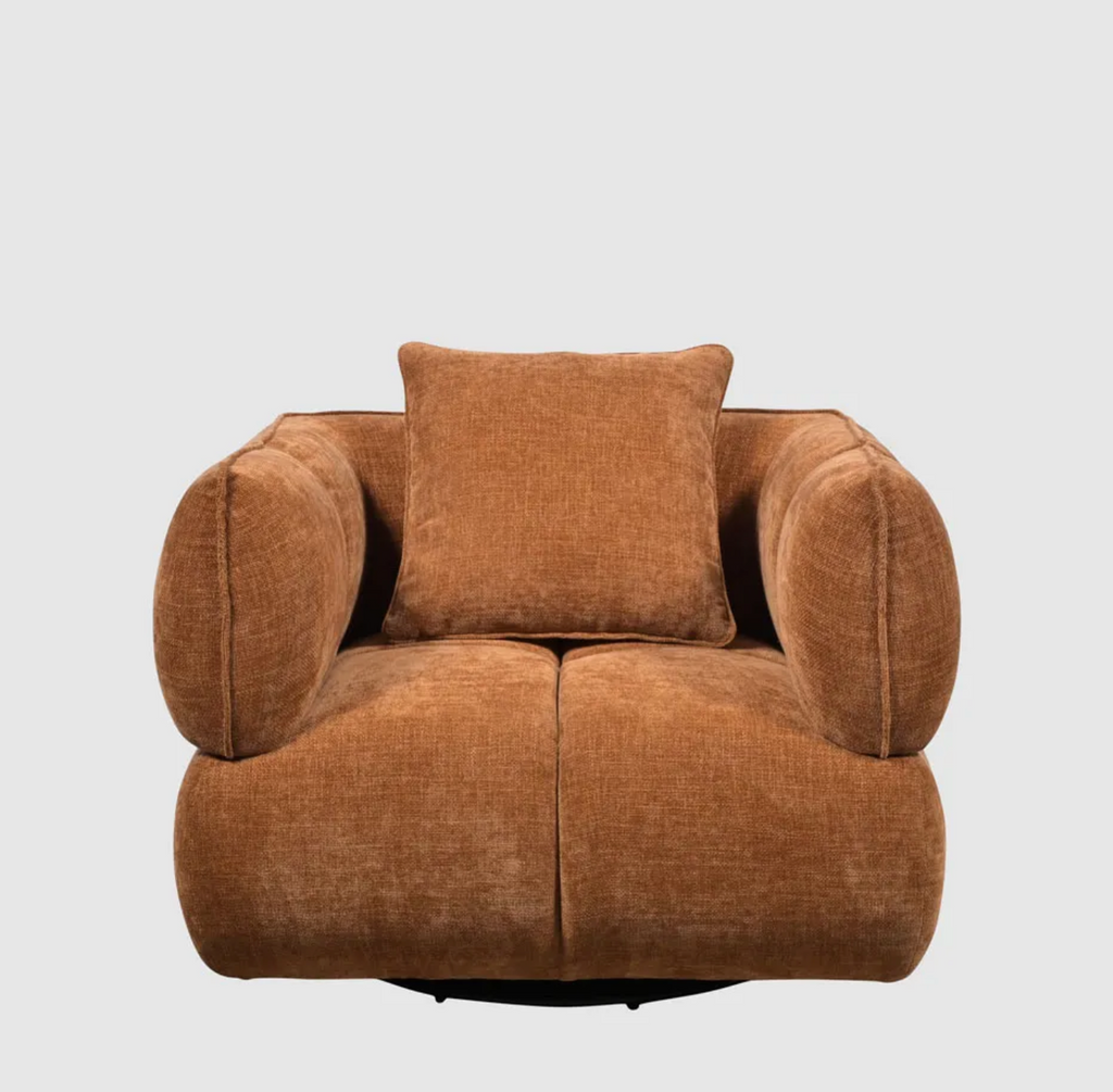 Dorothy Swivel Armchair - Rust