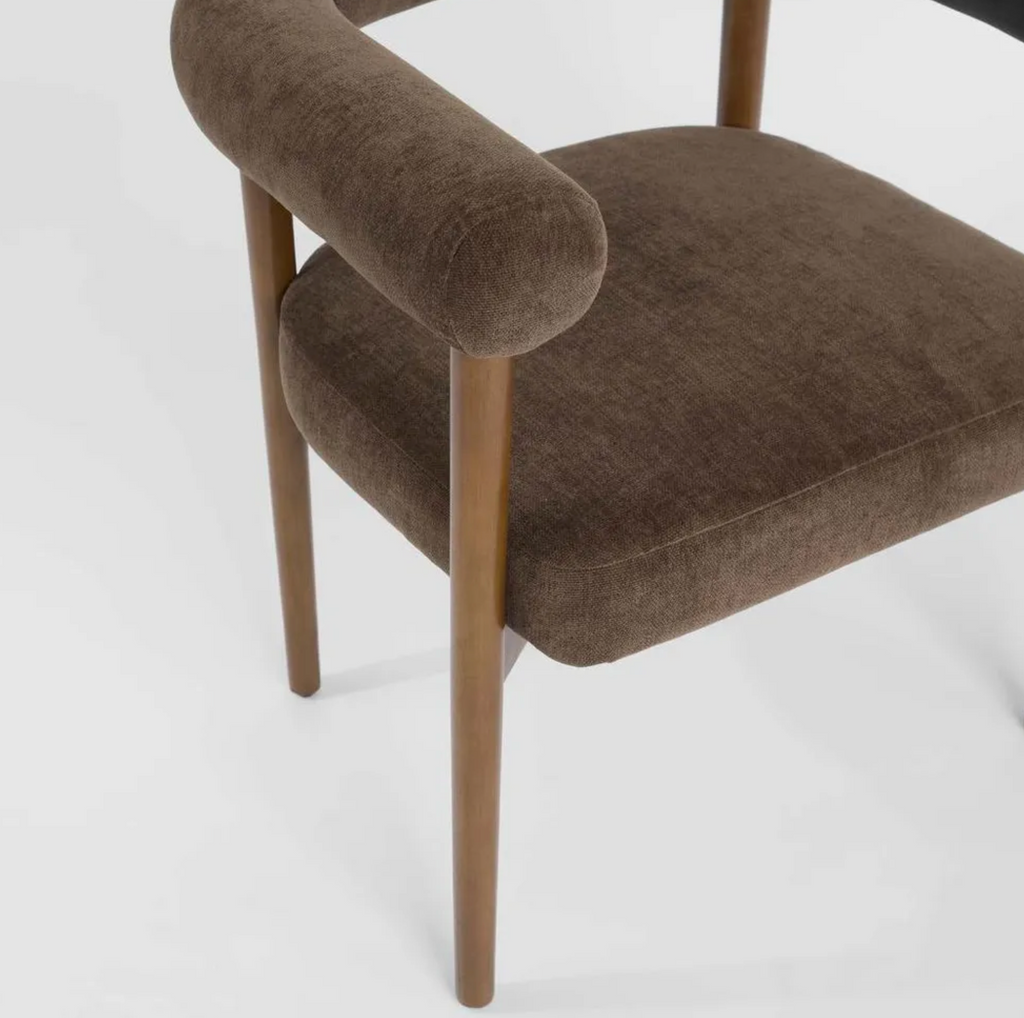 Belle Dining Chair- Dark Walnut
