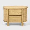 Coastal 2 Drawer bedside table - Natural