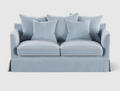 Pre order: Henley 2.5 Seater Sofa - Blue with White Piping