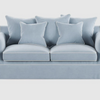 Pre order: Henley 2.5 Seater Sofa - Blue with White Piping
