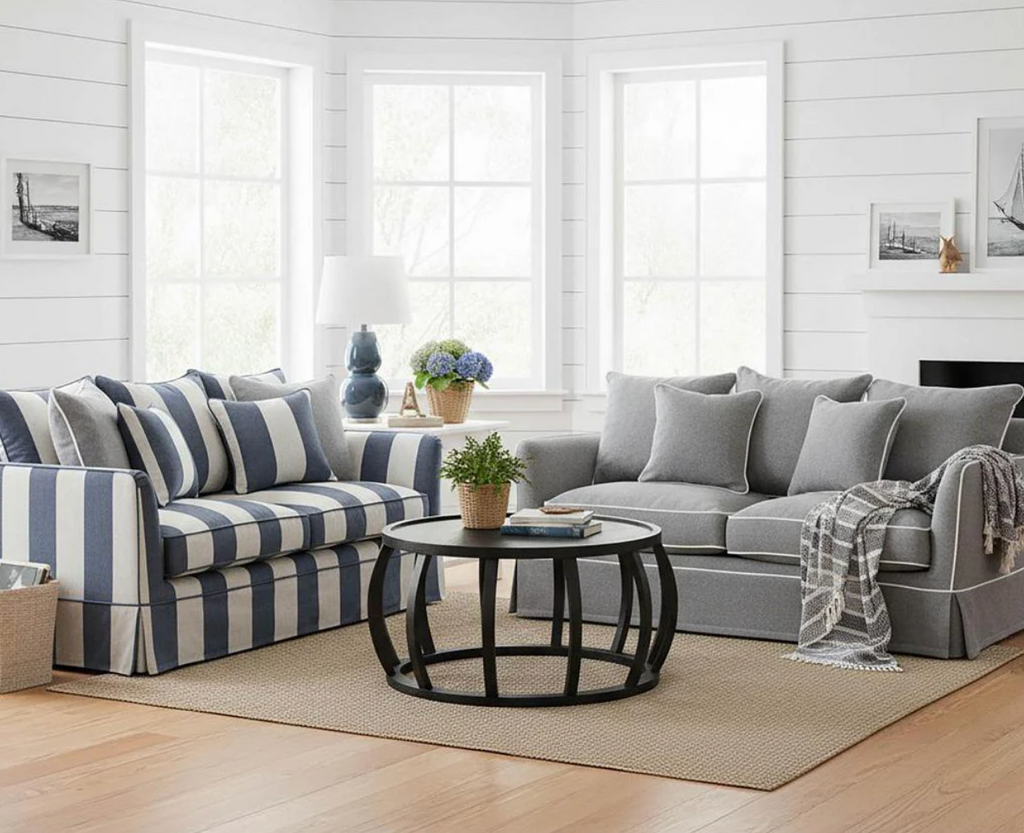Henley 2 Seater Sofa - Blue/White Stripe