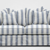 Pre Order: Henley 2.5 Seater Sofa - Sky Blue and White Stripe