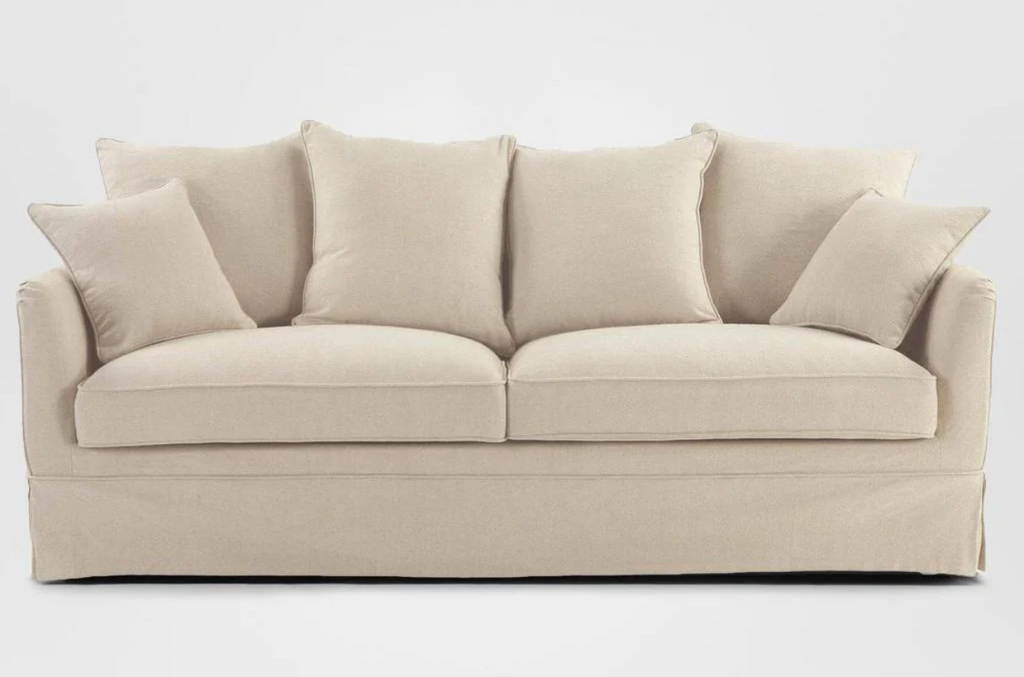 Pre Order: Henley 3 Seater Sofa - Linen Blend Beige