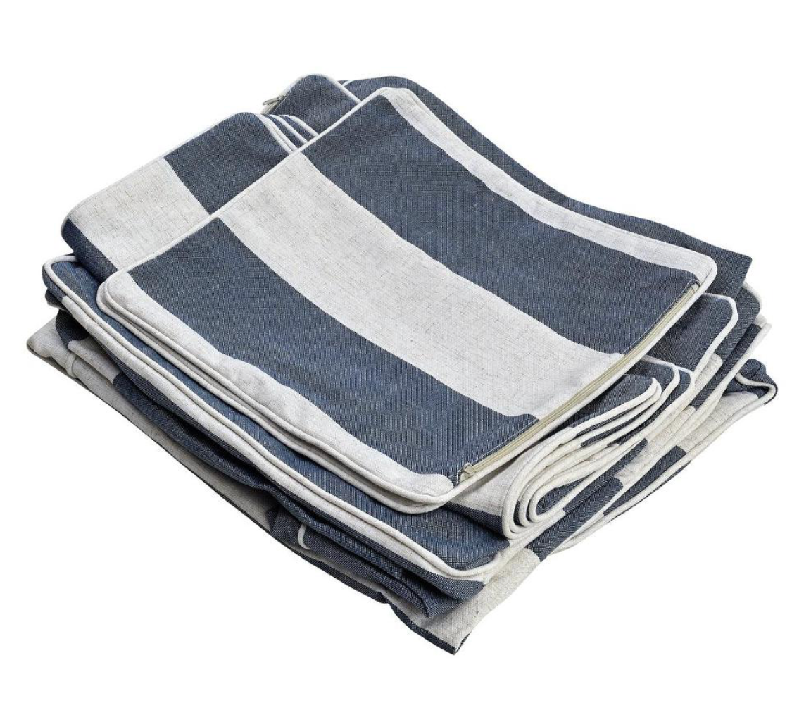 Henley 2 Seater Slip Cover - Blue/ White Stripe