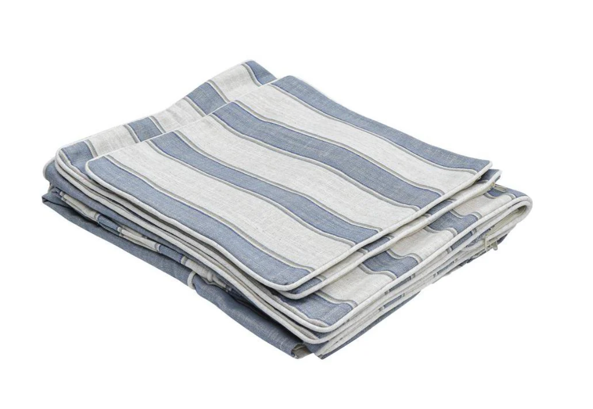 Pre Order: Henley 3 Seater Slip Cover - Sky Blue Stripe