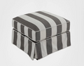 Pre Order: Henley Ottoman - Grey and Cream Stripe