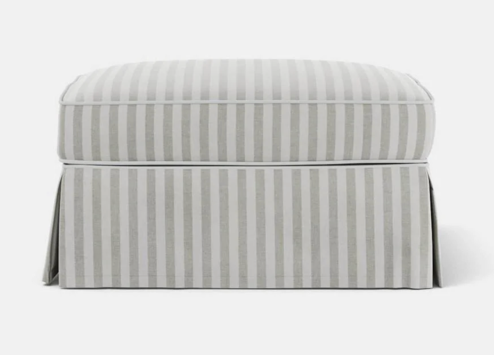 Pre Order: Henley Ottoman - Natural Stripe