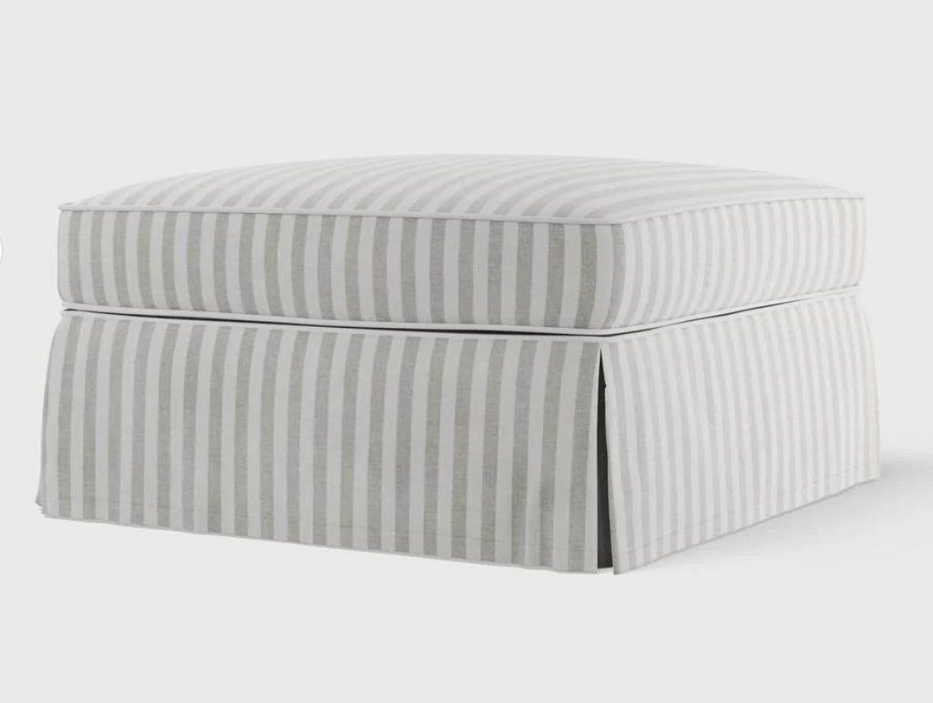 Pre Order: Henley Ottoman - Natural Stripe