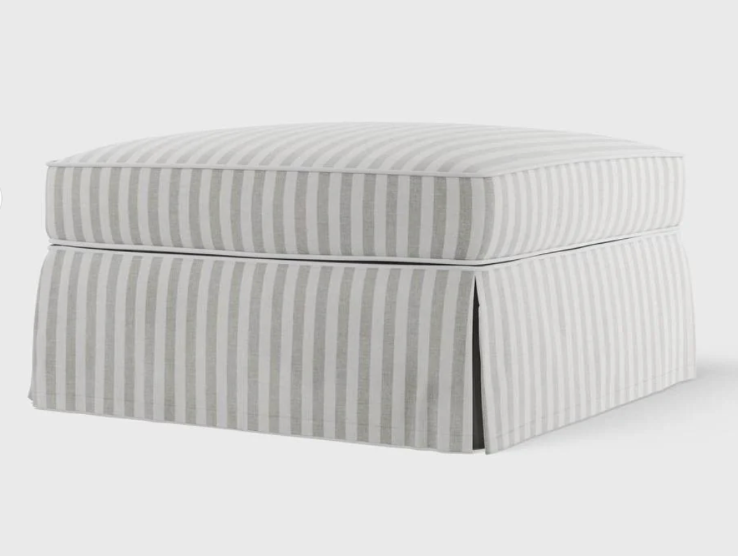 Pre Order: Henley Ottoman - Natural Stripe
