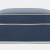 Pre Order: Henley Ottoman - Navy with White Piping