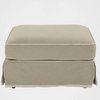 Pre Order: Henley Ottoman - Natural with White Piping