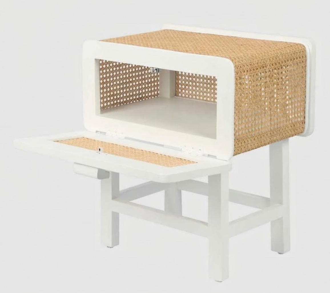 Harper bedside Table White