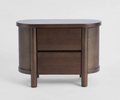 Coastal 2 Drawer bedside table - Walnut
