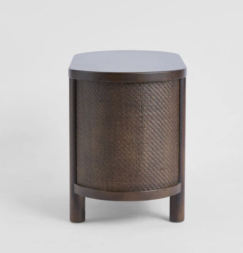 Coastal 2 Drawer bedside table - Walnut